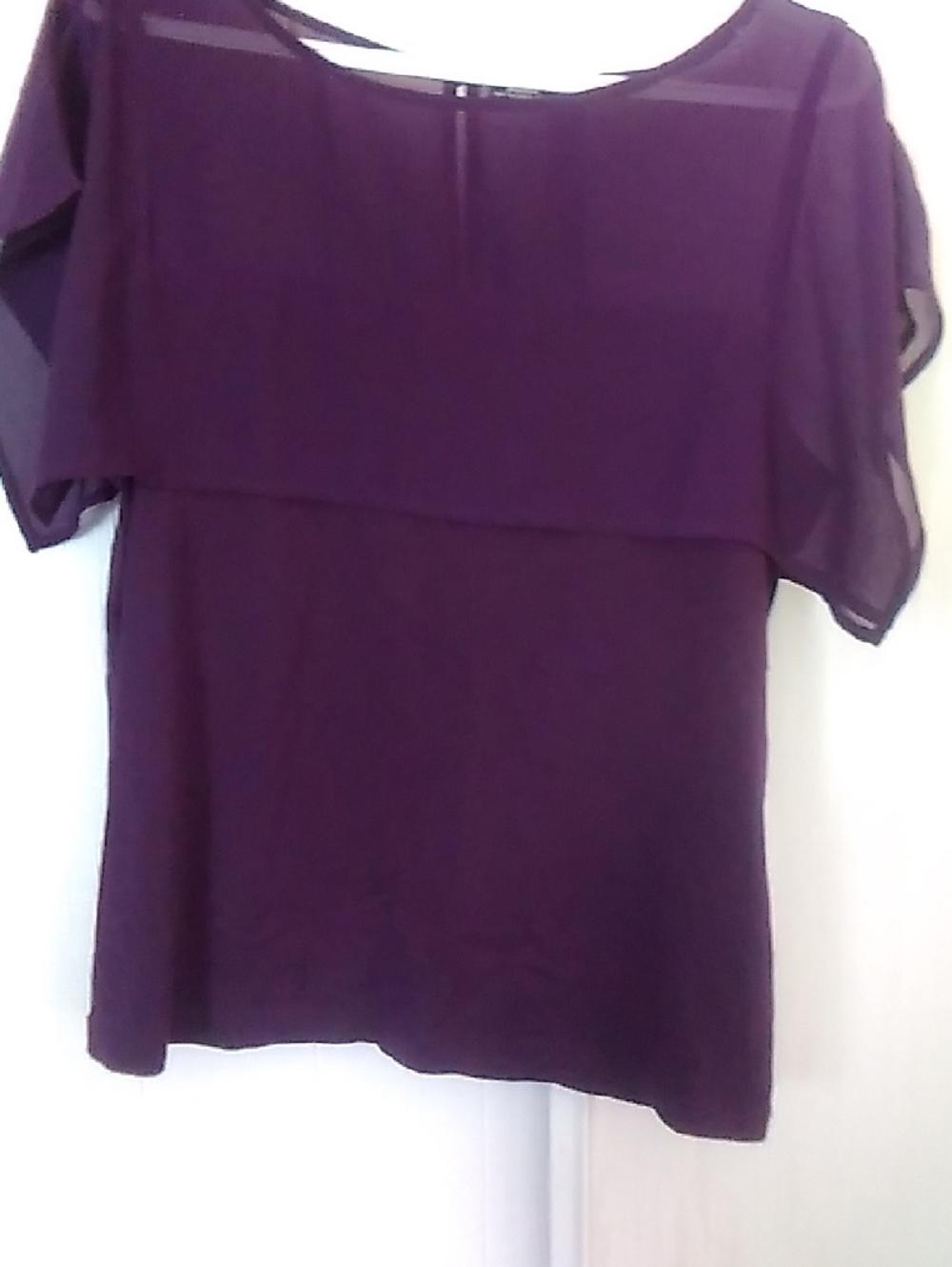 Mexx Deep Purple Layered Chiffon Blouse